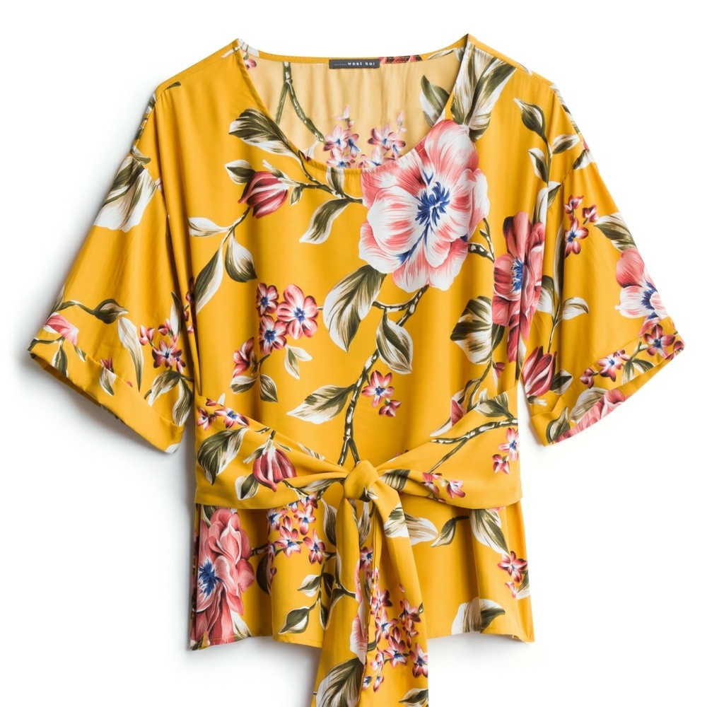 West kei yellow blouse